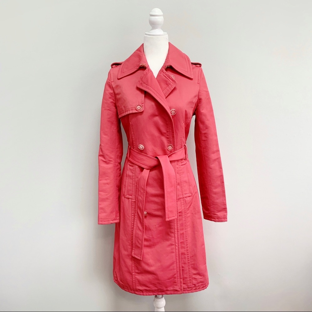 Express Coral Trench Coat Sz S
